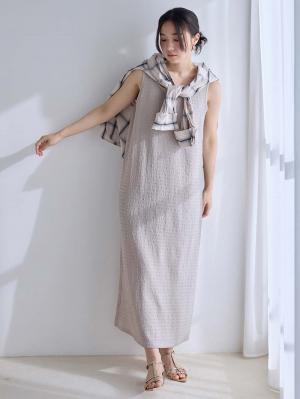 マタニティ ワンピース|シアージャケット×ノースリワンピースセット　マタニティ・産後【産後も長く着れる】Rosemadame（ローズマダム）|サックス