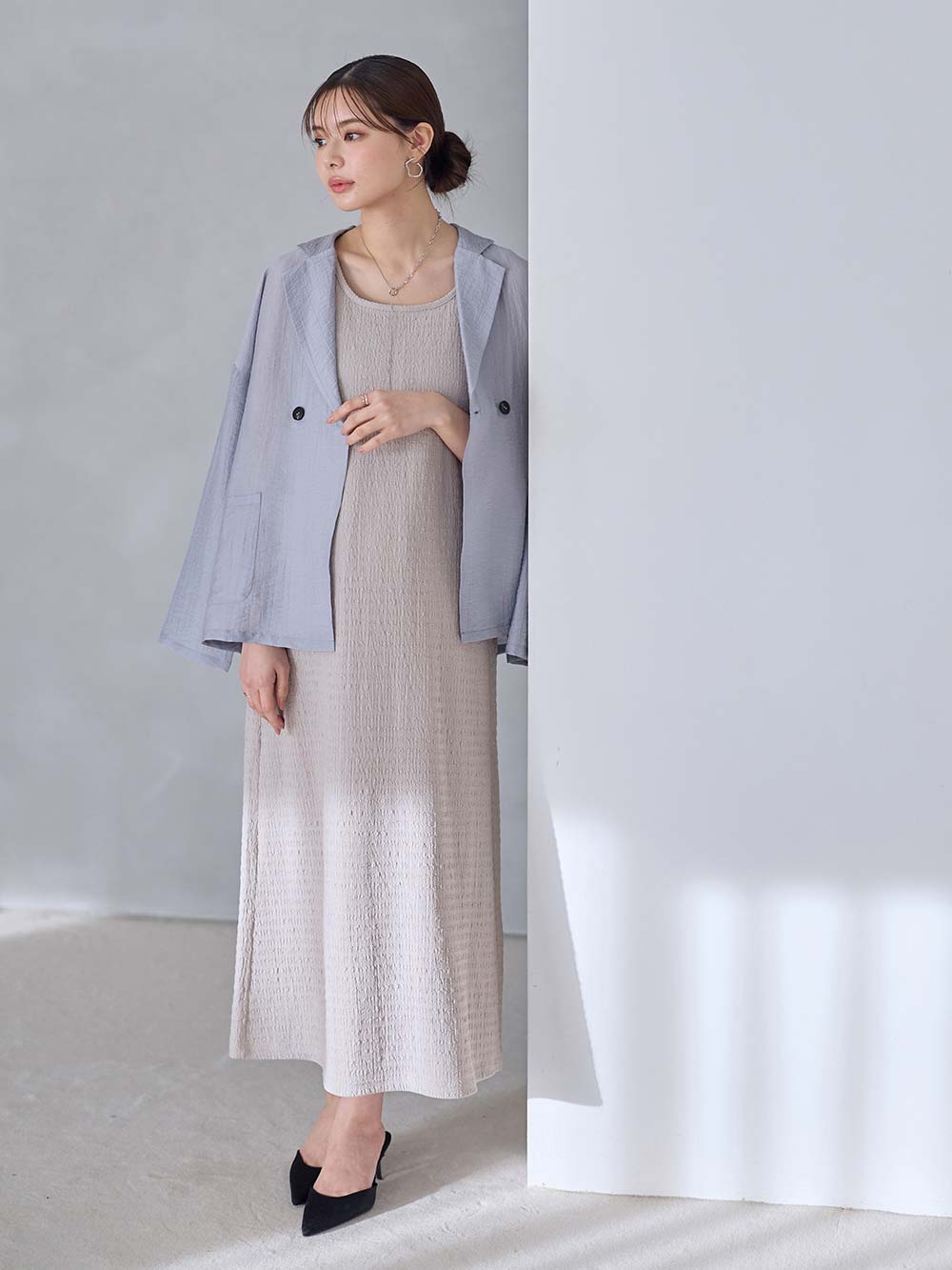 シアージャケット×ノースリワンピースセット