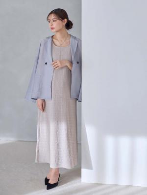 シアージャケット×ノースリワンピースセット　マタニティ・産後【産後も長く着れる】Rosemadame（ローズマダム）10632