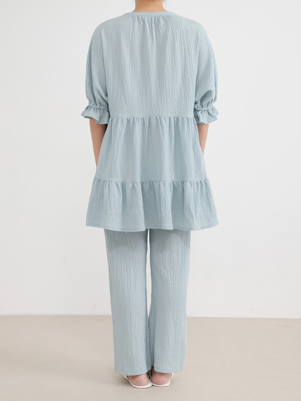 マタニティ パジャマ・ルームウェア|ふくれジャカードパジャマ　マタニティ・授乳パジャマ【産後も長く着れる】Rosemadame（ローズマダム）