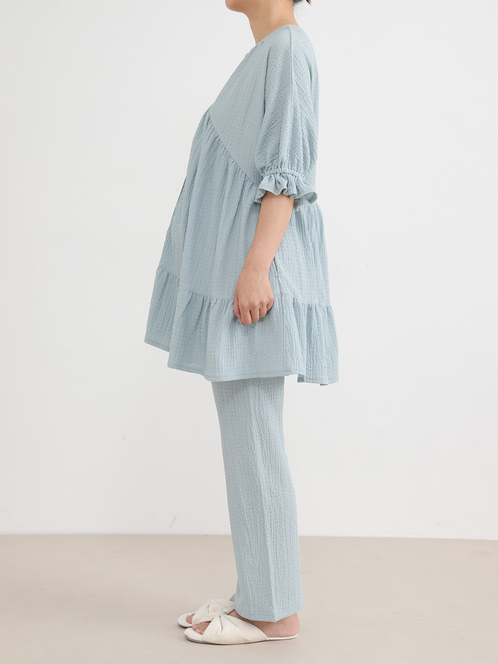 マタニティ パジャマ・ルームウェア|ふくれジャカードパジャマ　マタニティ・授乳パジャマ【産後も長く着れる】Rosemadame（ローズマダム）