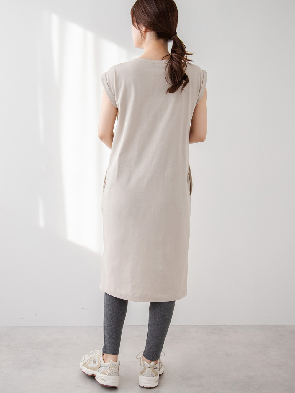 マタニティ パジャマ・ルームウェア|ポコポコガーゼ丸首パジャマ　マタニティ・授乳パジャマ【産後も長く着れる】INUJIRUSHI（イヌジルシ）