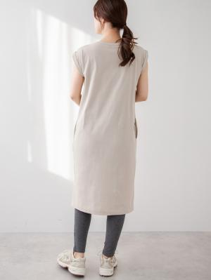 マタニティ パジャマ・ルームウェア|ポコポコガーゼ丸首パジャマ　マタニティ・授乳パジャマ【産後も長く着れる】INUJIRUSHI（イヌジルシ）