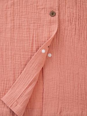 マタニティ パジャマ・ルームウェア|ポコポコガーゼ丸首パジャマ　マタニティ・授乳パジャマ【産後も長く着れる】INUJIRUSHI（イヌジルシ）