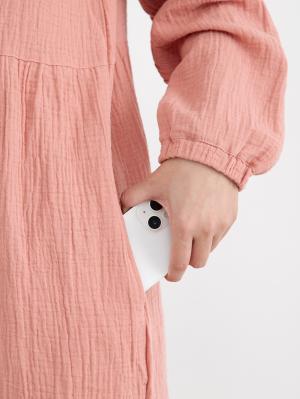 マタニティ パジャマ・ルームウェア|ポコポコガーゼ丸首パジャマ　マタニティ・授乳パジャマ【産後も長く着れる】INUJIRUSHI（イヌジルシ）