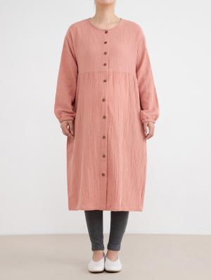 マタニティ パジャマ・ルームウェア|ポコポコガーゼ丸首パジャマ　マタニティ・授乳パジャマ【産後も長く着れる】INUJIRUSHI（イヌジルシ）