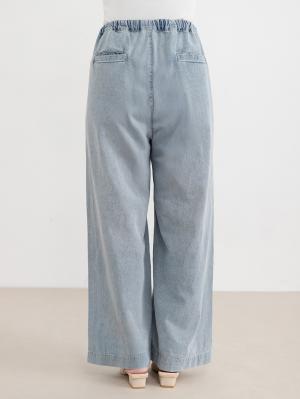 マタニティ パジャマ・ルームウェア|やわらかデニムワイドパンツ　マタニティ・産後【産後も長く着れる】INUJIRUSHI（イヌジルシ）