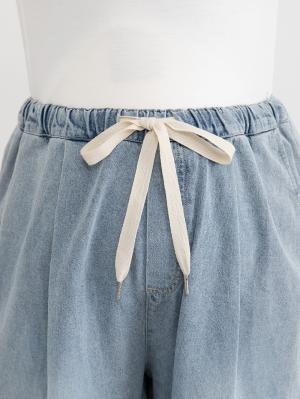 マタニティ パジャマ・ルームウェア|やわらかデニムワイドパンツ　マタニティ・産後【産後も長く着れる】INUJIRUSHI（イヌジルシ）