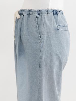 マタニティ パジャマ・ルームウェア|やわらかデニムワイドパンツ　マタニティ・産後【産後も長く着れる】INUJIRUSHI（イヌジルシ）