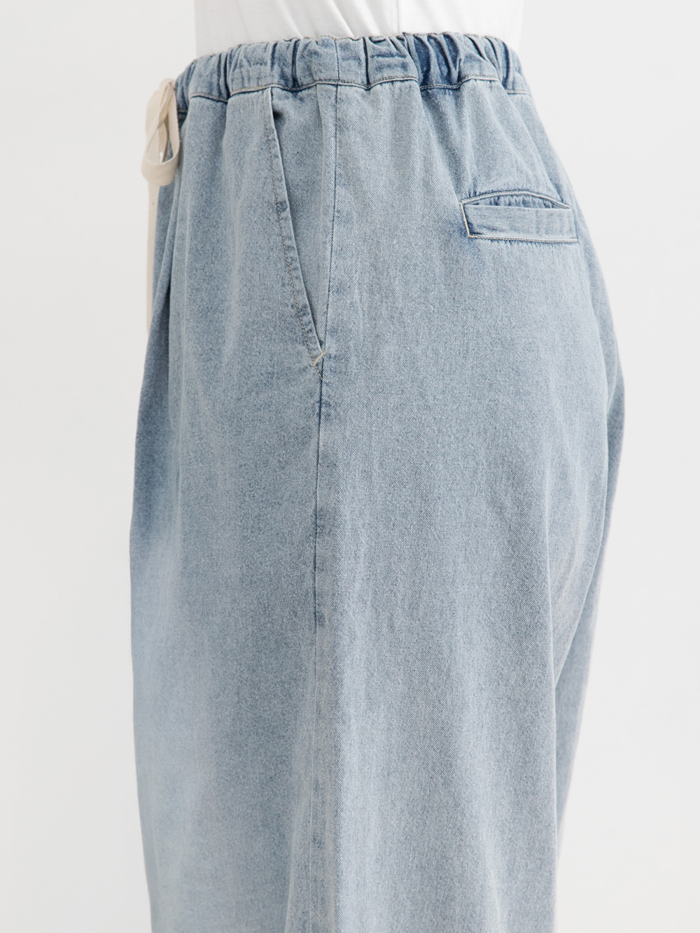 マタニティ パジャマ・ルームウェア|やわらかデニムワイドパンツ　マタニティ・産後【産後も長く着れる】INUJIRUSHI（イヌジルシ）