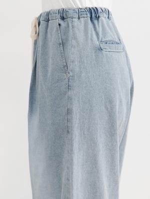 マタニティ パジャマ・ルームウェア|やわらかデニムワイドパンツ　マタニティ・産後【産後も長く着れる】INUJIRUSHI（イヌジルシ）