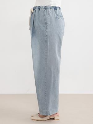 マタニティ パジャマ・ルームウェア|やわらかデニムワイドパンツ　マタニティ・産後【産後も長く着れる】INUJIRUSHI（イヌジルシ）