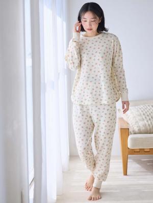 マタニティ パジャマ・ルームウェア|長袖サーマルパジャマ3点セット　JEMORGAN（ジェーイーモーガン）　ギフト　マタニティ・産後【出産後も長く使える】|ピンク