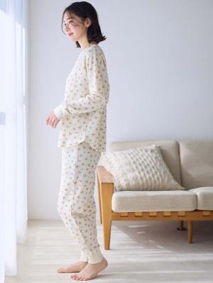 マタニティ パジャマ・ルームウェア|長袖サーマルパジャマ3点セット　JEMORGAN（ジェーイーモーガン）　ギフト　マタニティ・産後【出産後も長く使える】|ピンク