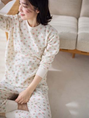 マタニティ パジャマ・ルームウェア|長袖サーマルパジャマ3点セット　JEMORGAN（ジェーイーモーガン）　ギフト　マタニティ・産後【出産後も長く使える】|ピンク