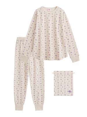 マタニティ パジャマ・ルームウェア|長袖サーマルパジャマ3点セット　JEMORGAN（ジェーイーモーガン）　ギフト　マタニティ・産後【出産後も長く使える】|ラベンダー