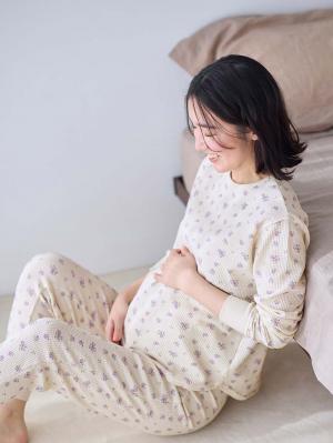 長袖サーマルパジャマ3点セット　JEMORGAN（ジェーイーモーガン）　ギフト　マタニティ・産後【出産後も長く使える】10637