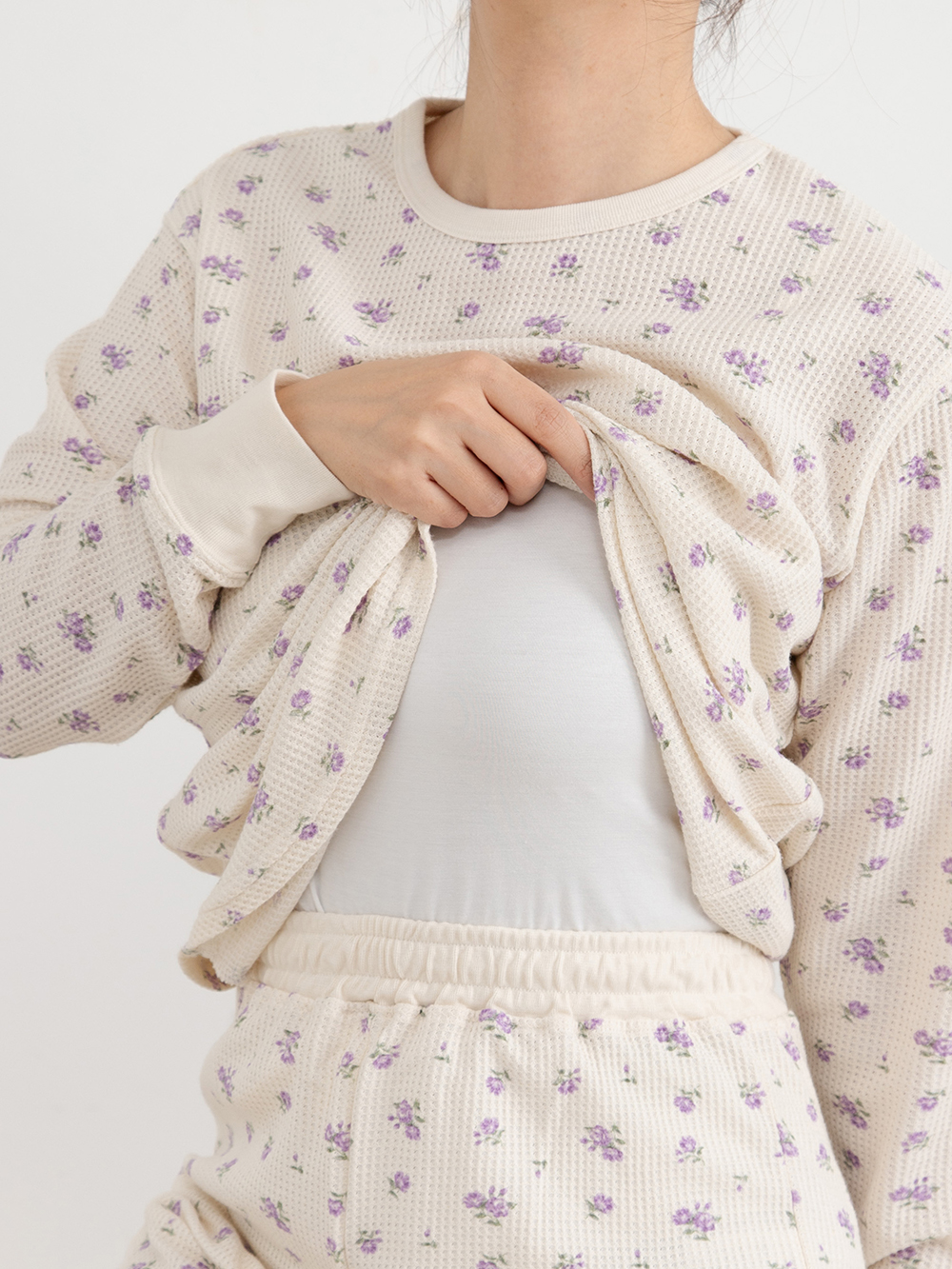 マタニティ パジャマ・ルームウェア|長袖サーマルパジャマ3点セット　JEMORGAN（ジェーイーモーガン）　ギフト　マタニティ・産後【出産後も長く使える】