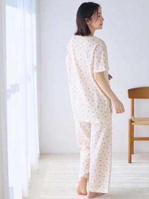 マタニティ パジャマ・ルームウェア|半袖サーマルパジャマ3点セット　JEMORGAN（ジェーイーモーガン）　ギフト　マタニティ・産後【出産後も長く使える】|パープル