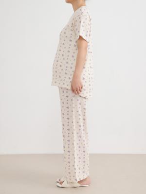 マタニティ パジャマ・ルームウェア|半袖サーマルパジャマ3点セット　JEMORGAN（ジェーイーモーガン）　ギフト　マタニティ・産後【出産後も長く使える】