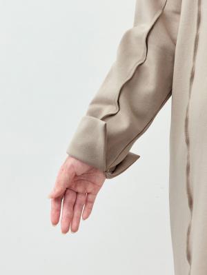 マタニティ ワンピース|裏毛裏起毛センターシームIラインスウェットワンピース　マタニティ・産後授乳服【出産後も長く着られる】