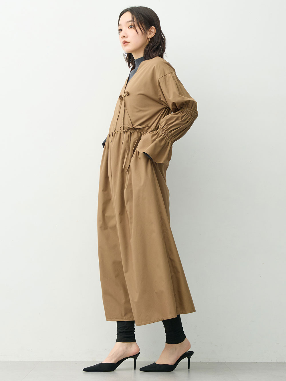 マタニティ パンツ|おなからくちんしっとり潤うレギンス　マタニティ・産後【産後も長く着れる】INUJIRUSHI（イヌジルシ）|ブラック