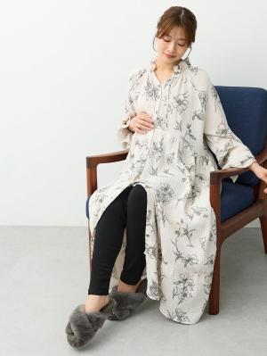 マタニティ パンツ|らくちんあったかシームレスレギンス　マタニティ・産後【産後も長く着れる】INUJIRUSHI（イヌジルシ）|ブラック