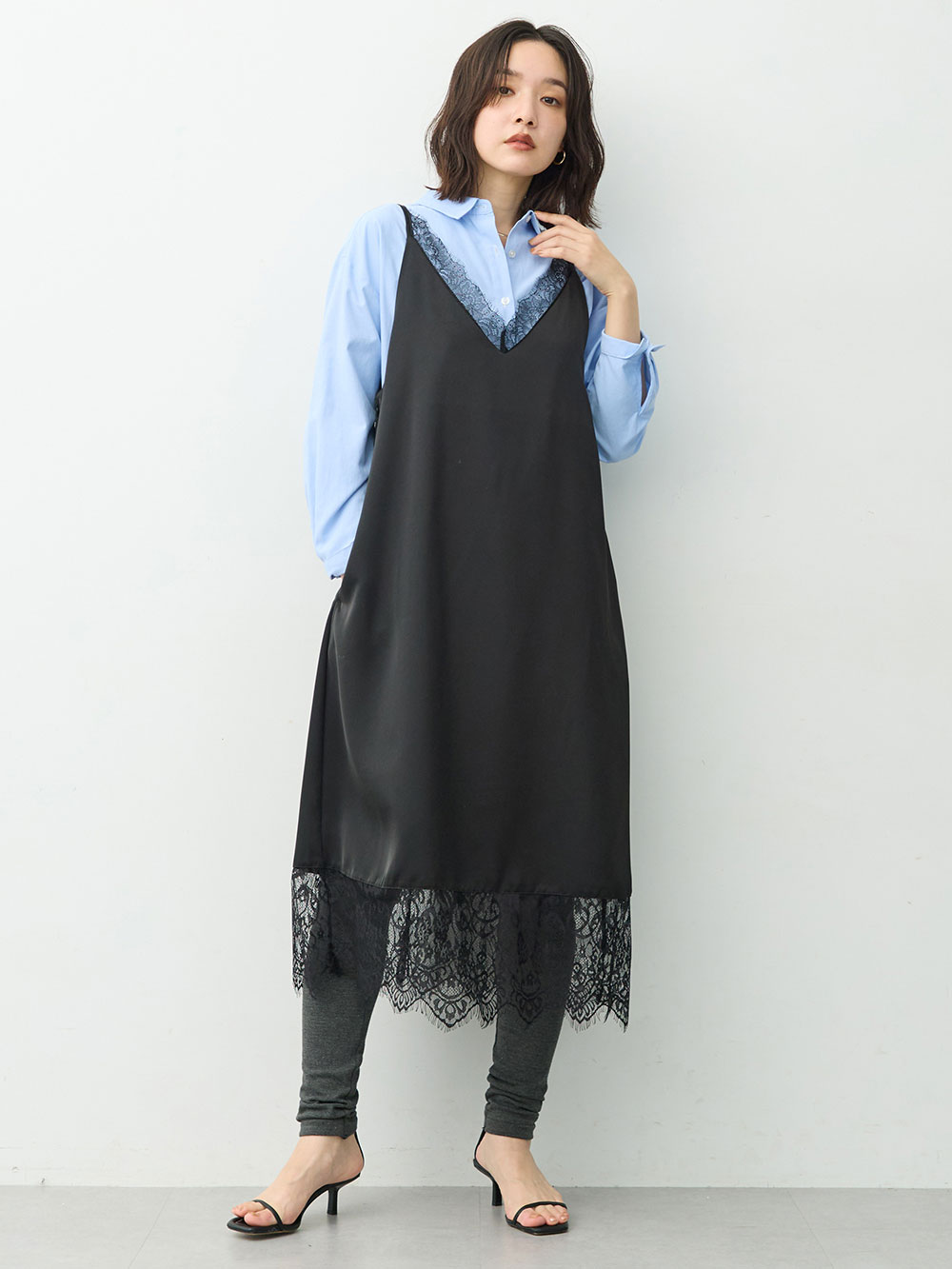 マタニティ パンツ|らくちんあったかシームレスレギンス　マタニティ・産後【産後も長く着れる】INUJIRUSHI（イヌジルシ）|チャコールグレー