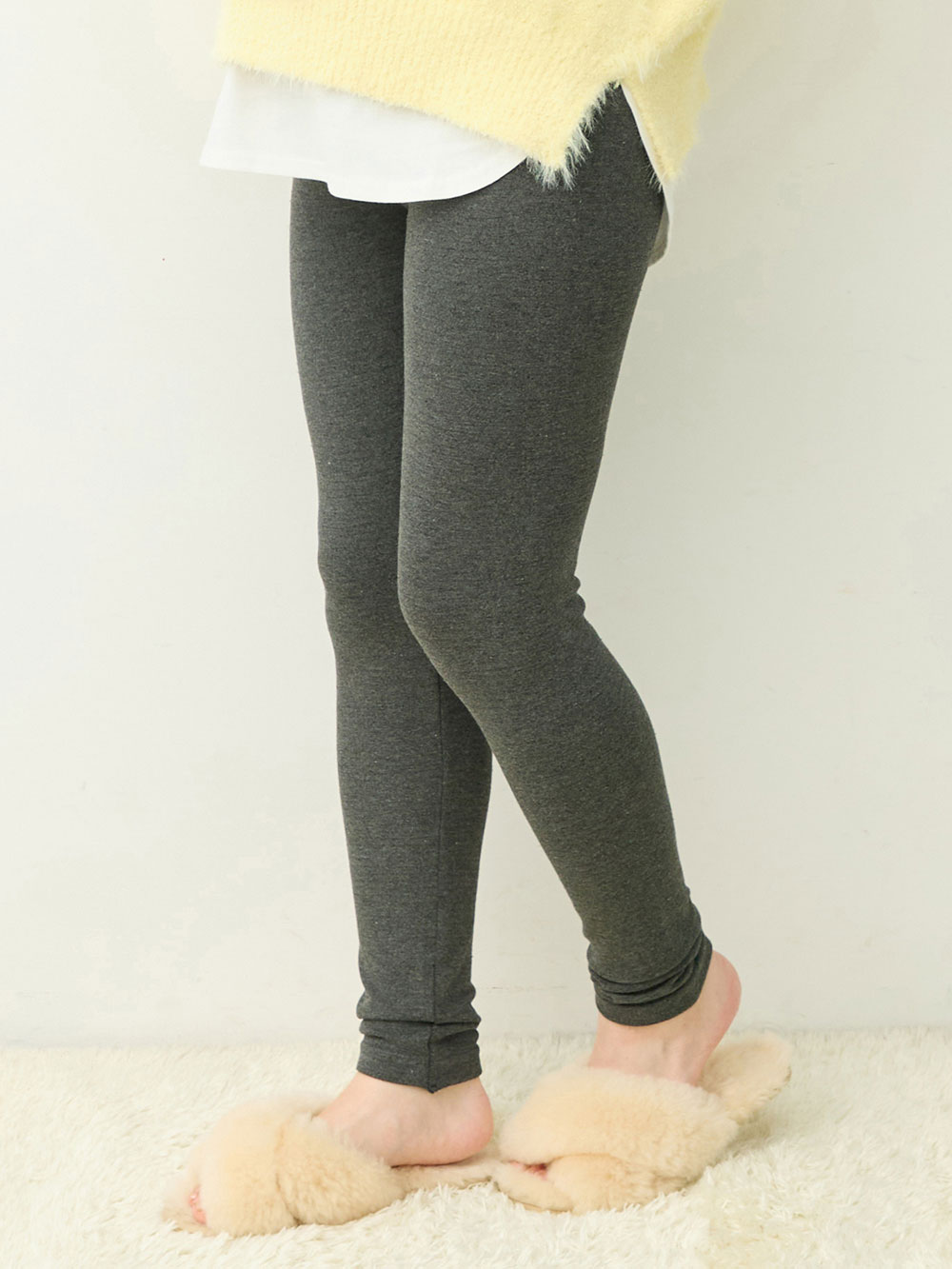 マタニティ パンツ|らくちんあったかシームレスレギンス　マタニティ・産後【産後も長く着れる】INUJIRUSHI（イヌジルシ）|チャコールグレー