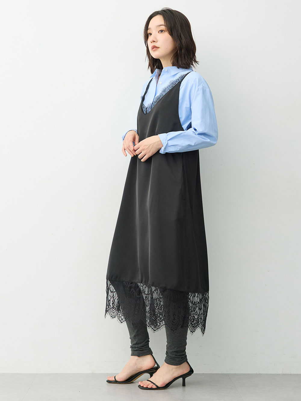 マタニティ パンツ|らくちんあったかシームレスレギンス　マタニティ・産後【産後も長く着れる】INUJIRUSHI（イヌジルシ）|チャコールグレー