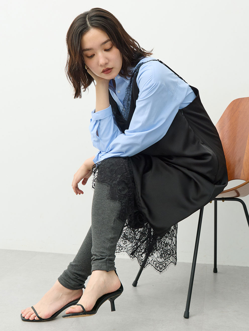 マタニティ パンツ|らくちんあったかシームレスレギンス　マタニティ・産後【産後も長く着れる】INUJIRUSHI（イヌジルシ）|チャコールグレー