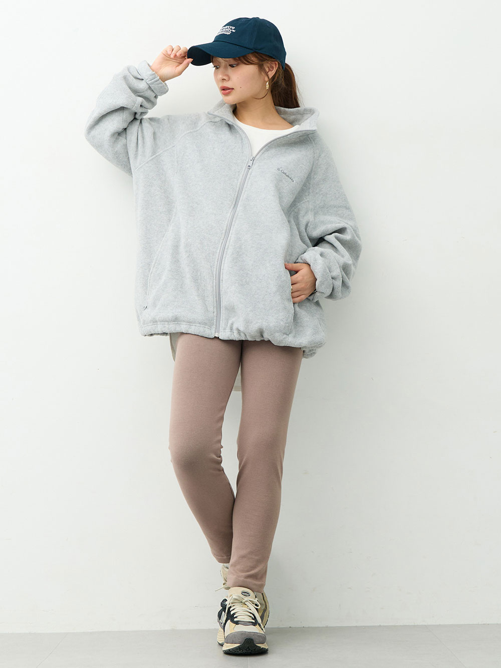 マタニティ パンツ|らくちんあったかシームレスレギンス　マタニティ・産後【産後も長く着れる】INUJIRUSHI（イヌジルシ）|モカ