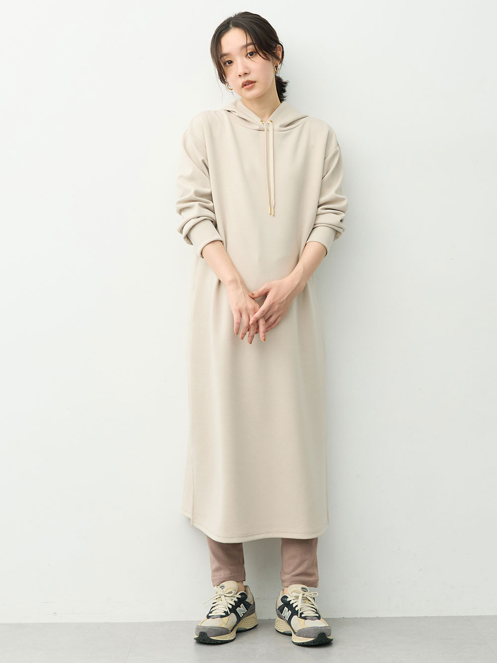 マタニティ パンツ|らくちんあったかシームレスレギンス　マタニティ・産後【産後も長く着れる】INUJIRUSHI（イヌジルシ）|モカ