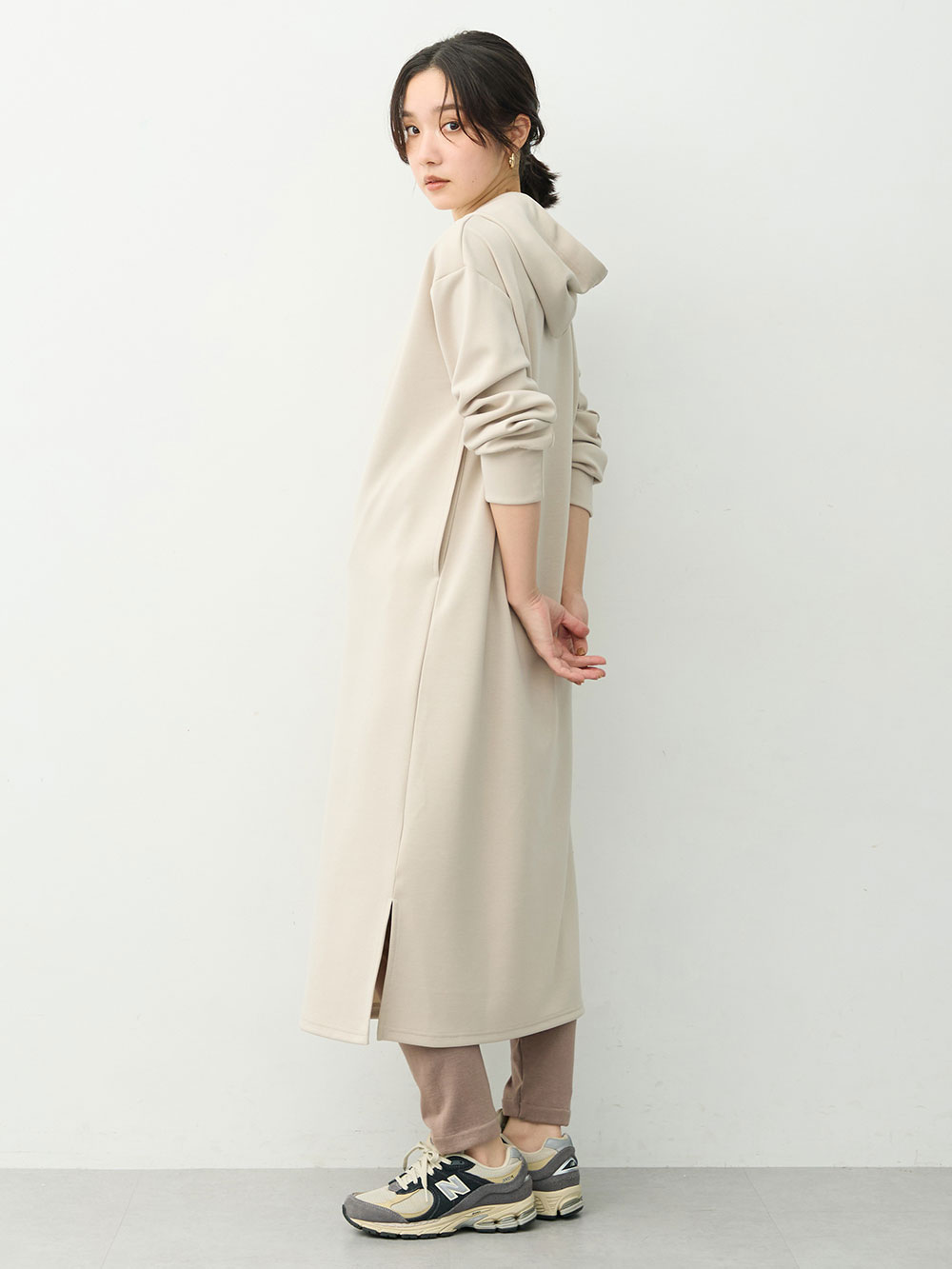 マタニティ パンツ|らくちんあったかシームレスレギンス　マタニティ・産後【産後も長く着れる】INUJIRUSHI（イヌジルシ）|モカ
