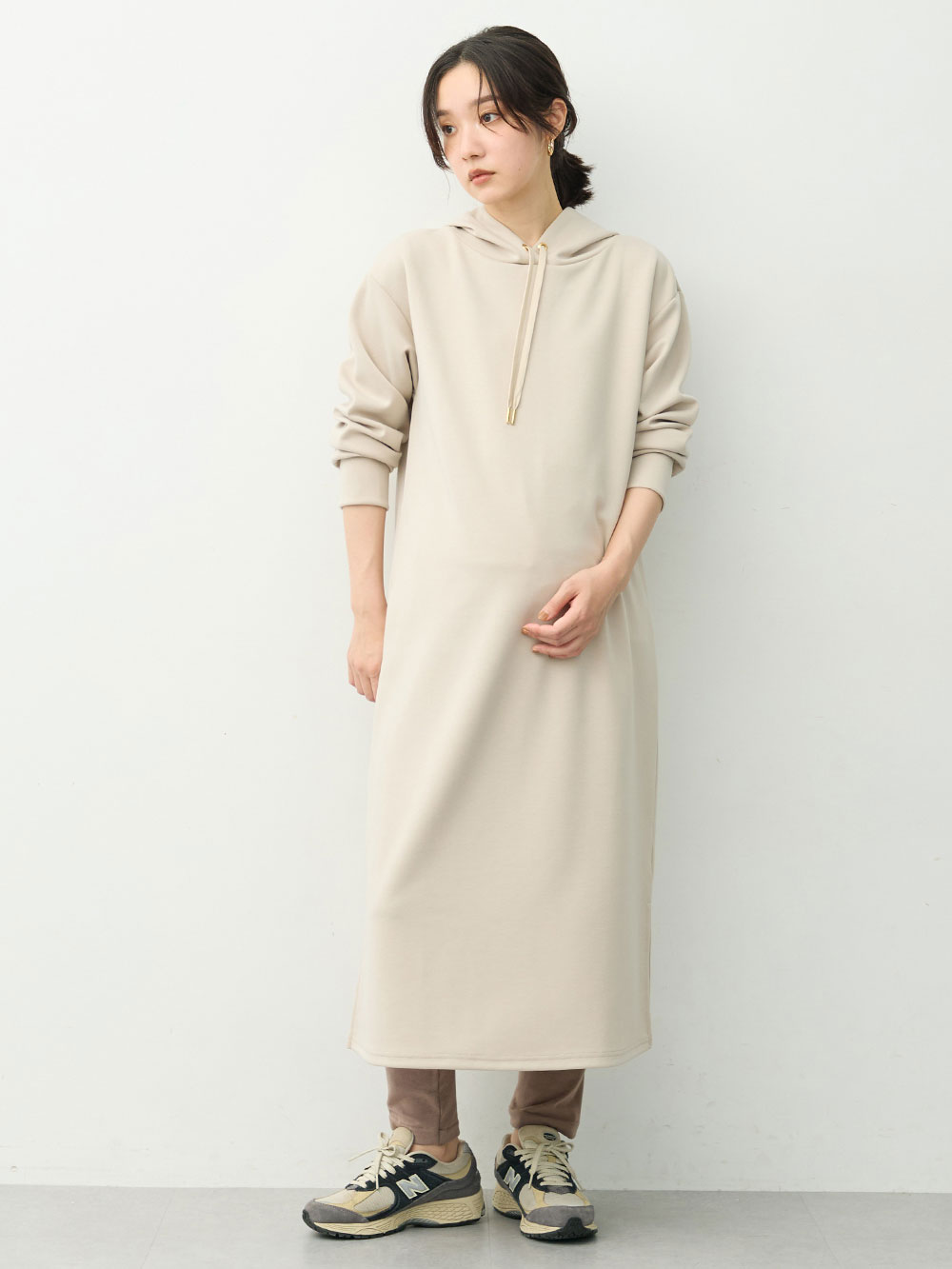 マタニティ パンツ|らくちんあったかシームレスレギンス　マタニティ・産後【産後も長く着れる】INUJIRUSHI（イヌジルシ）|モカ