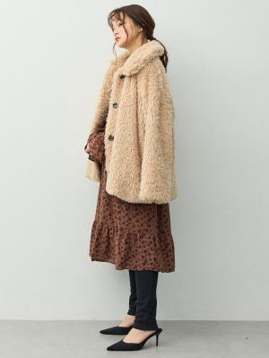 マタニティ パンツ|綿混裏シャギーレギンスパンツ　マタニティ・産後【産後も長く着れる】INUJIRUSHI（イヌジルシ）|ブラック