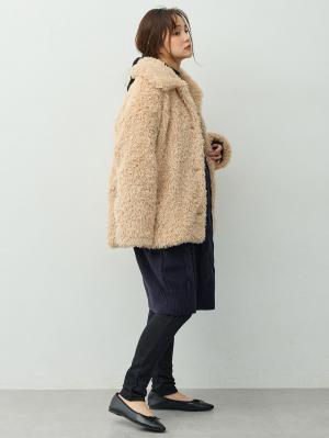 マタニティ パンツ|綿混裏シャギーレギンスパンツ　マタニティ・産後【産後も長く着れる】INUJIRUSHI（イヌジルシ）|ブラック