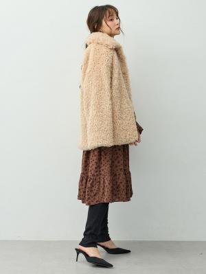 マタニティ パンツ|綿混裏シャギーレギンスパンツ　マタニティ・産後【産後も長く着れる】INUJIRUSHI（イヌジルシ）|ブラック