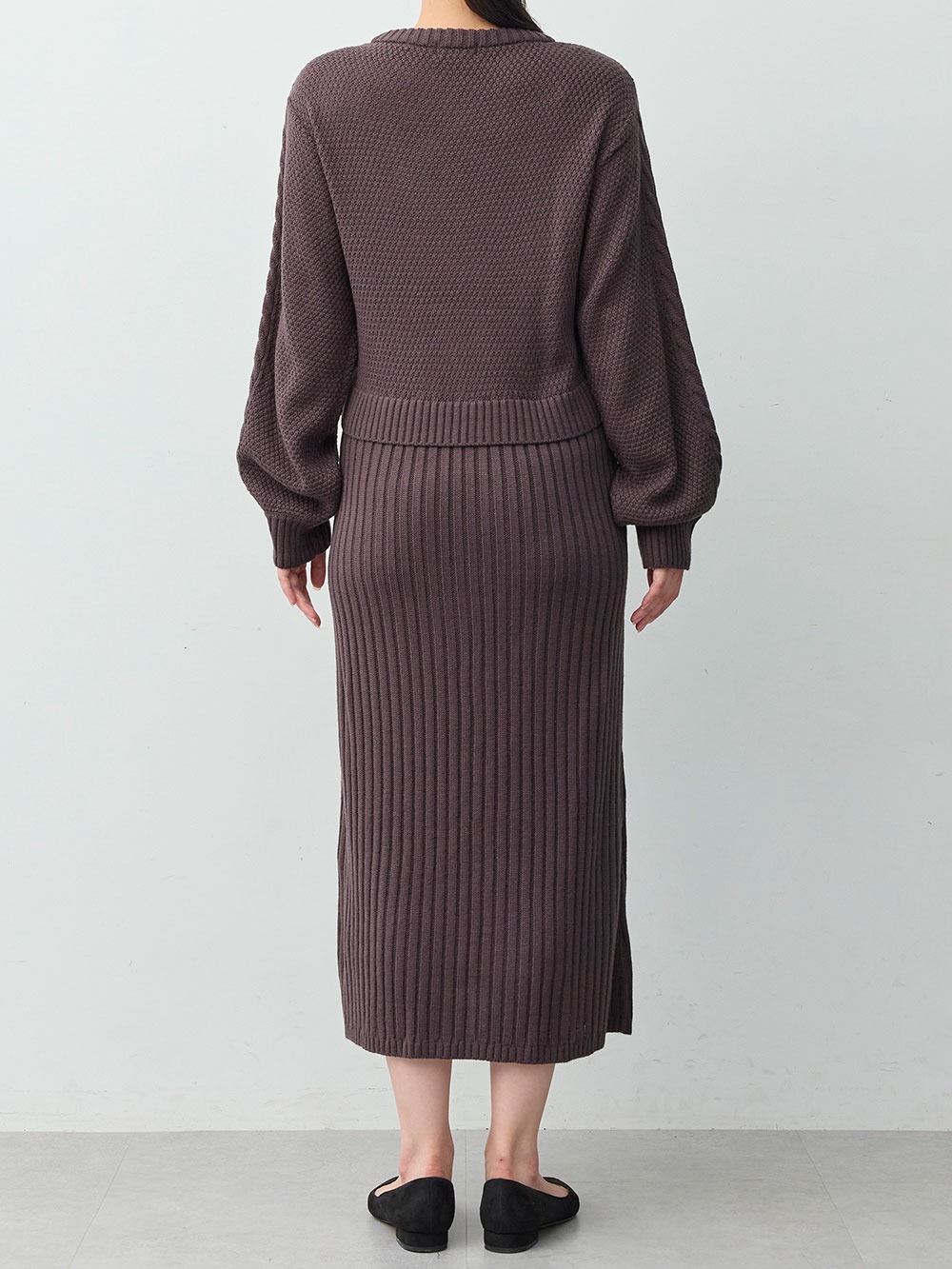 マタニティ ワンピース|ケーブル編みワンピース　マタニティ・産後【産後も長く着れる】Rosemadame(ローズマダム)