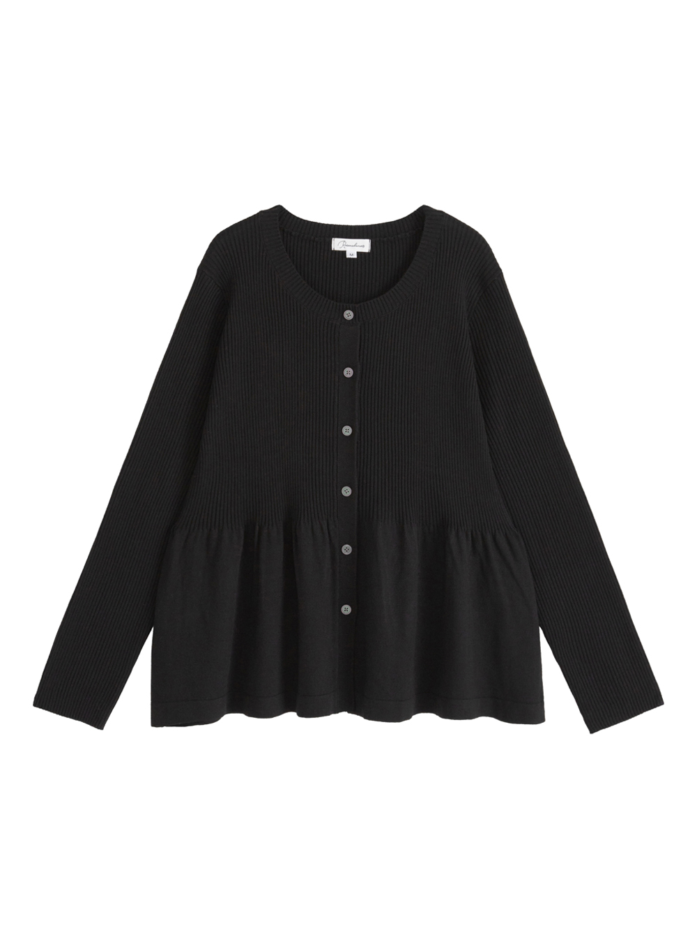 マタニティ ワンピース|ペプラムニットセットアップ　マタニティ・産後【産後も長く着れる】Rosemadame(ローズマダム)|ブラック