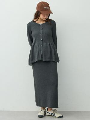ペプラムニットセットアップ　マタニティ・産後【産後も長く着れる】Rosemadame(ローズマダム)10650