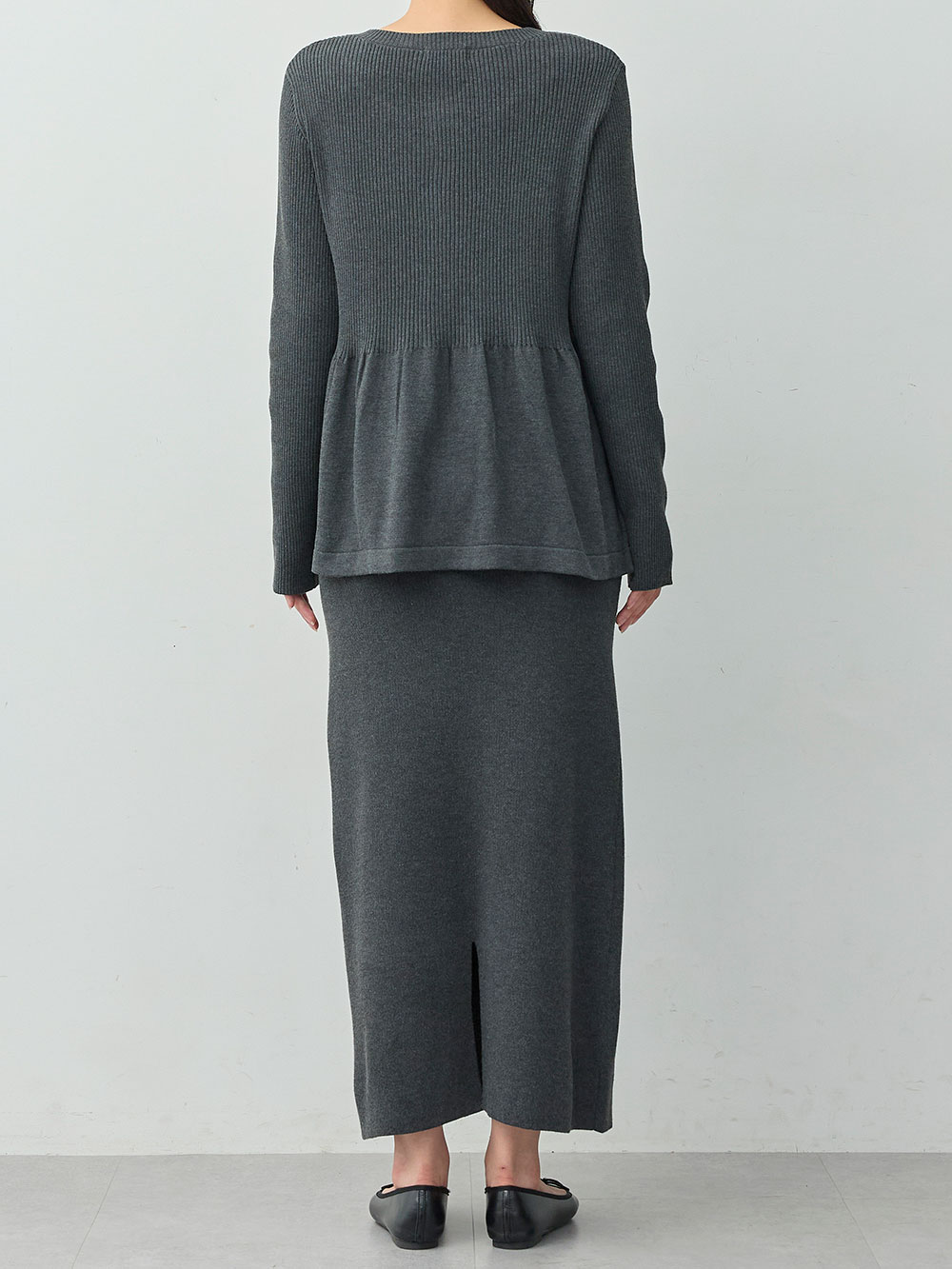 マタニティ ワンピース|ペプラムニットセットアップ　マタニティ・産後【産後も長く着れる】Rosemadame(ローズマダム)