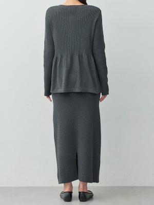 マタニティ ワンピース|ペプラムニットセットアップ　マタニティ・産後【産後も長く着れる】Rosemadame(ローズマダム)