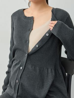 マタニティ ワンピース|ペプラムニットセットアップ　マタニティ・産後【産後も長く着れる】Rosemadame(ローズマダム)