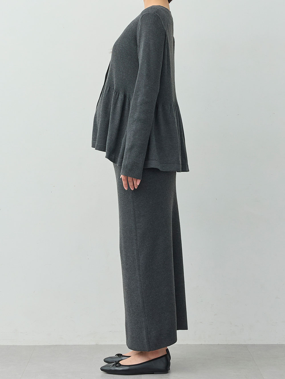 マタニティ ワンピース|ペプラムニットセットアップ　マタニティ・産後【産後も長く着れる】Rosemadame(ローズマダム)