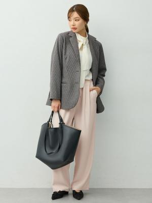 マタニティ パンツ|【選べる2丈】タックギャザーパンツ　マタニティ・産後【出産後も長く着られる】|オフベージュ