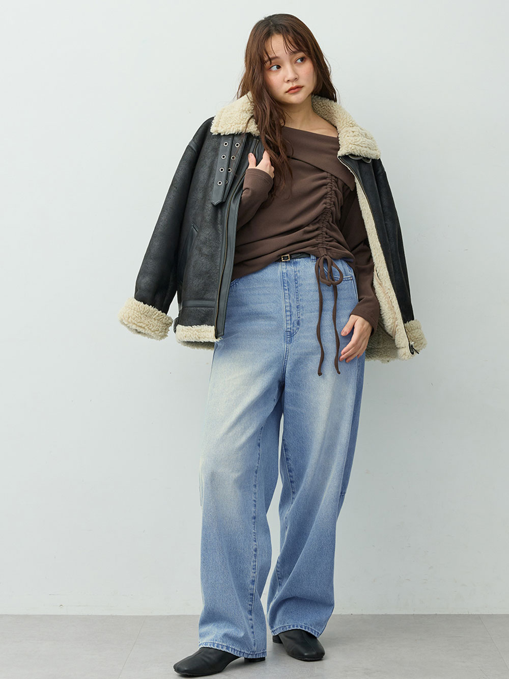 マタニティ パンツ|綿100％バレルデニムパンツ　マタニティ・産後【出産後も長く着られる】|ブルー