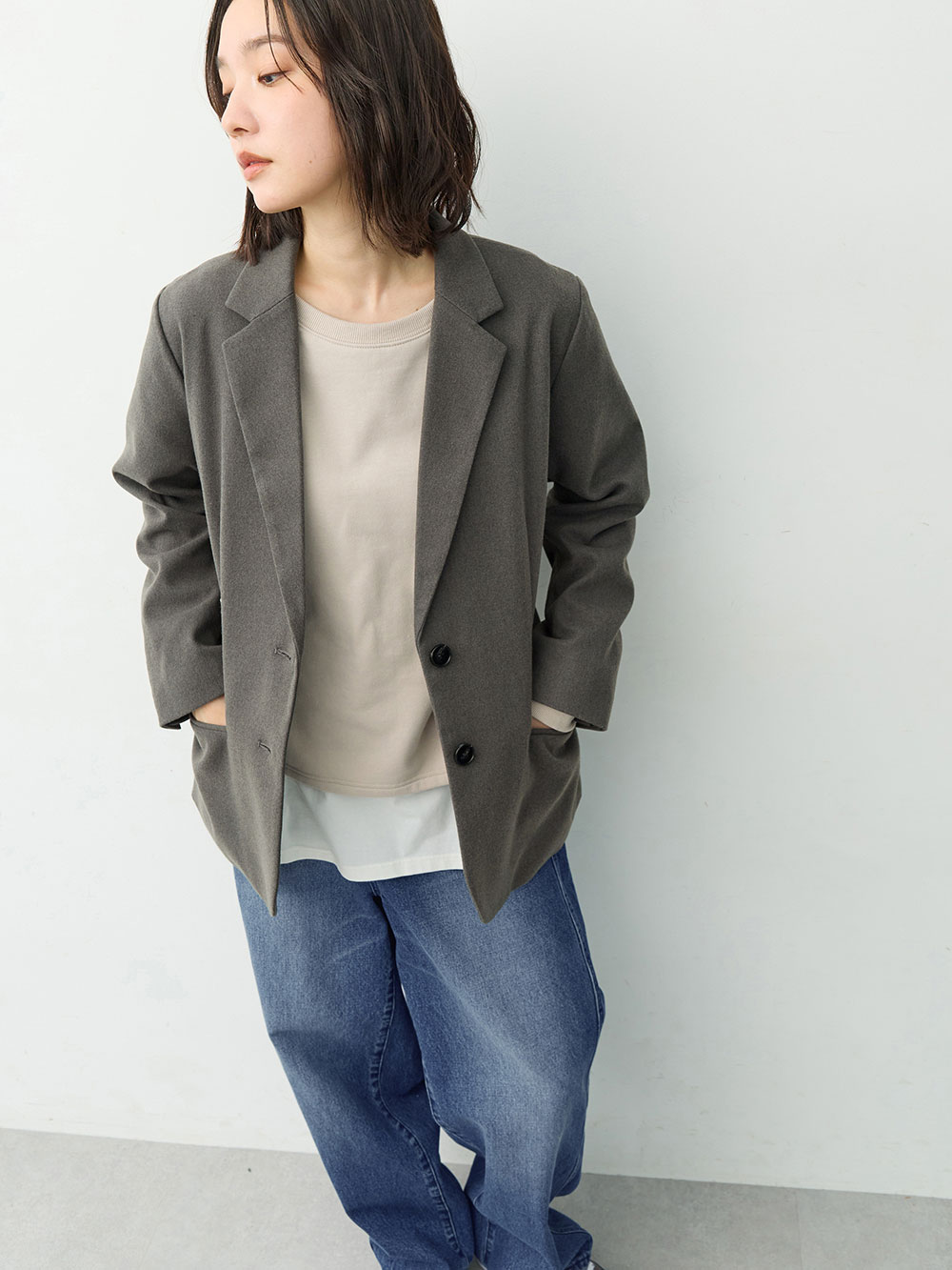 マタニティ パンツ|綿100％バレルデニムパンツ　マタニティ・産後【出産後も長く着られる】|ネイビー