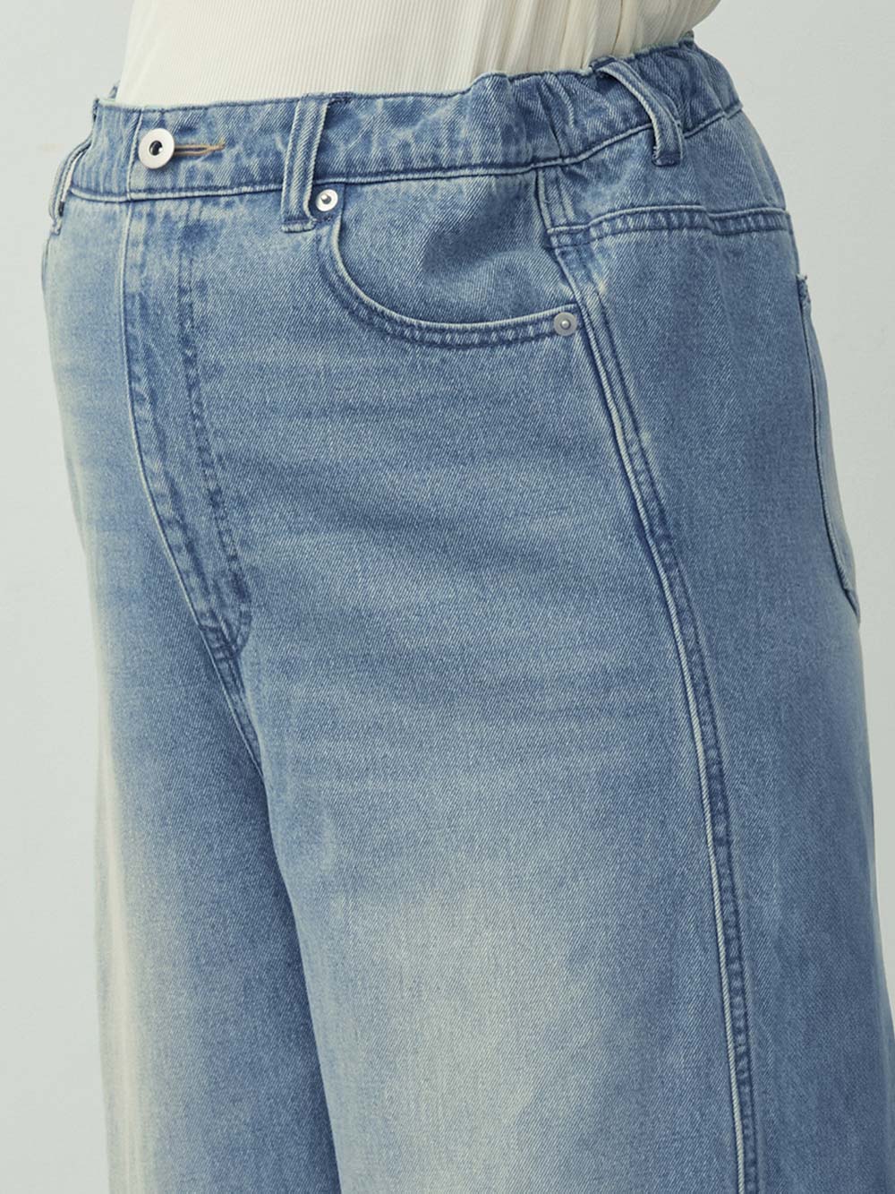 マタニティ パンツ|綿100％バレルデニムパンツ　マタニティ・産後【出産後も長く着られる】