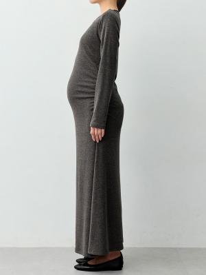 マタニティ ワンピース|【選べる2丈】サイドギャザーマタニティワンピース　マタニティ・産後【出産後も長く着られる】
